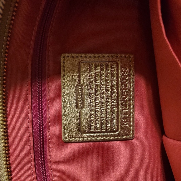 Coach Plaid Purse & Gold Wristlet - Picture 3 of 4